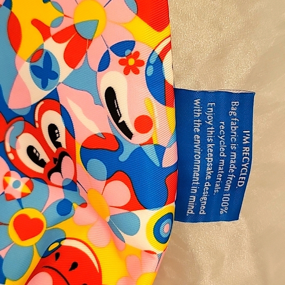 NWOT Estee Lauder Tote Bag, Whimsical Multicolor 17" x 15", Recycled materials - Picture 5 of 8